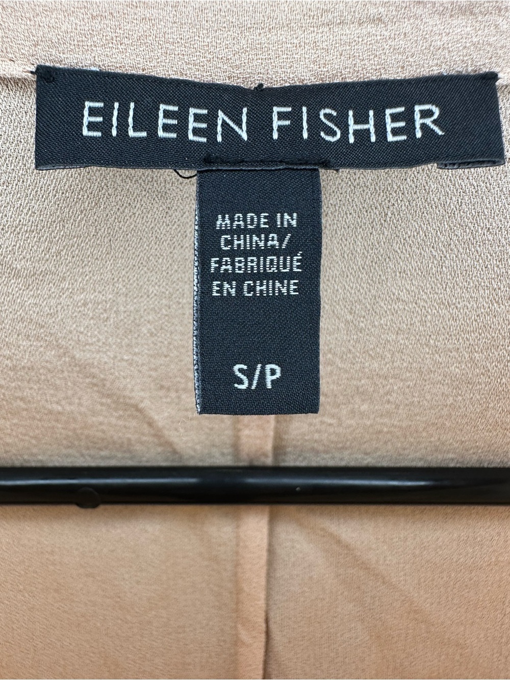 Eileen Fisher 100% Silk Blush Pink Hidden Button Blouse Size S 3/4 Sleeve EUC - Picture 7 of 8